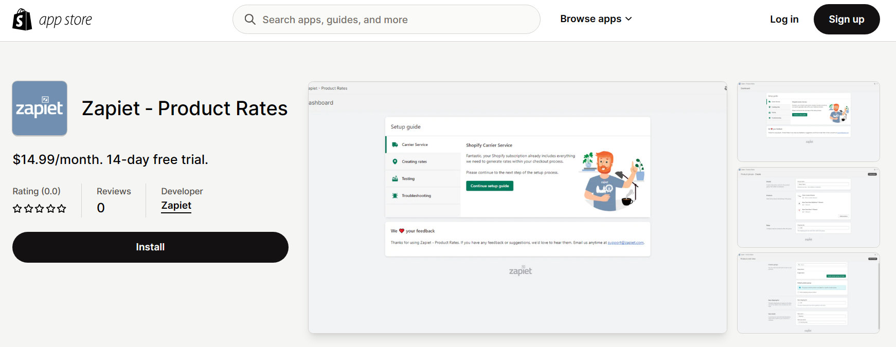zapiet shopify app